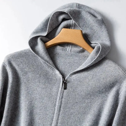 Luxurious Pure Cashmere Knit Cardigan - OutfitLondon