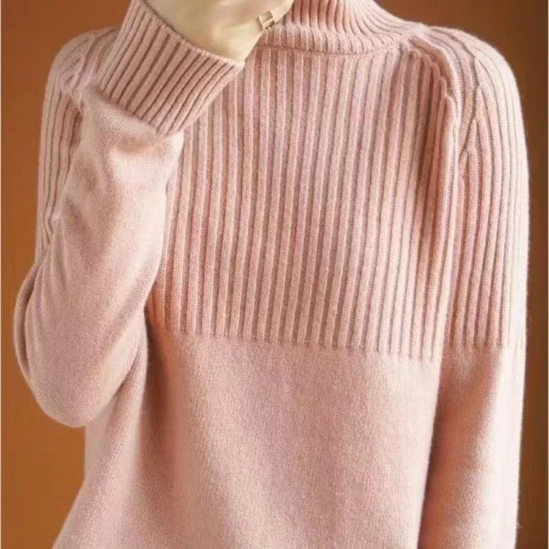 Warm Women's Classic Wool Crew Neck Sweater