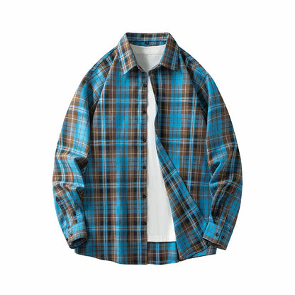 Soft Flannel Plaid Button Down Shirt