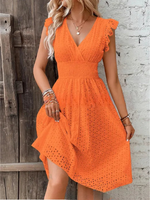 Beautiful Floral Deep V Neck Sundress