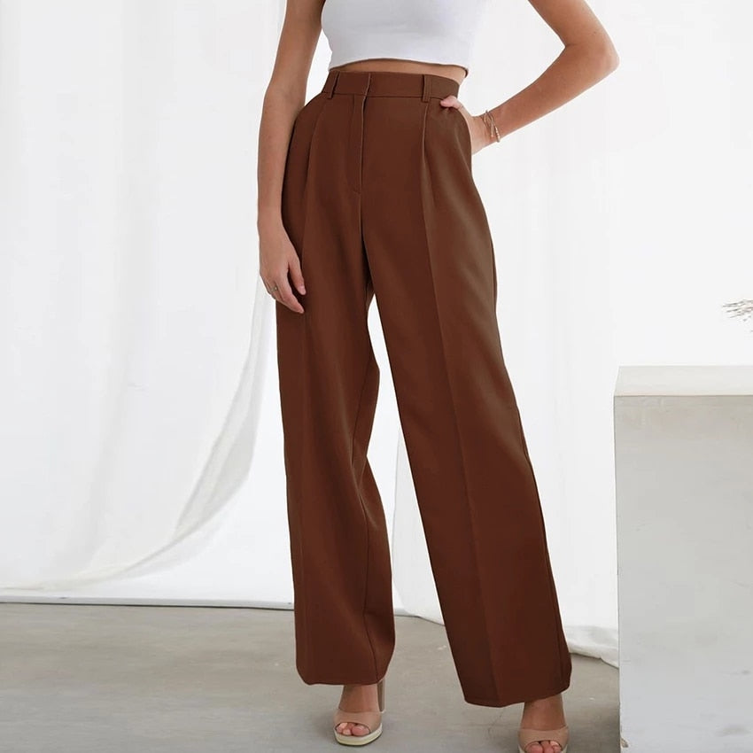 Comfortable Fit Women's Wide Leg Dress Pants
