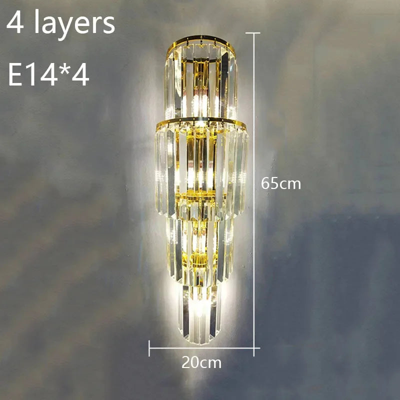 Elegant Glass Column Wall Lamp With Warm Glow