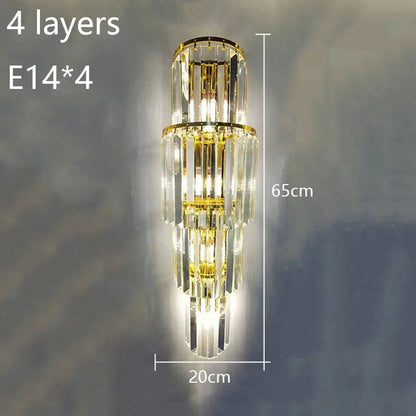 Elegant Glass Column Wall Lamp With Warm Glow