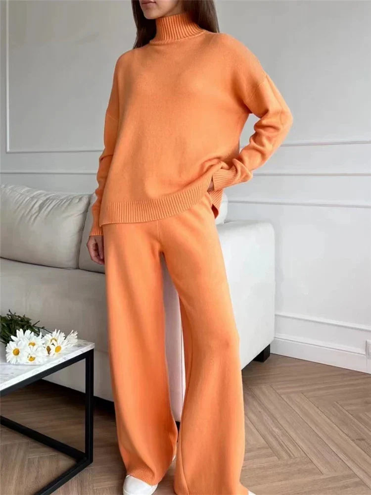 Soft Women's Turtleneck Jumpsuit Outfit