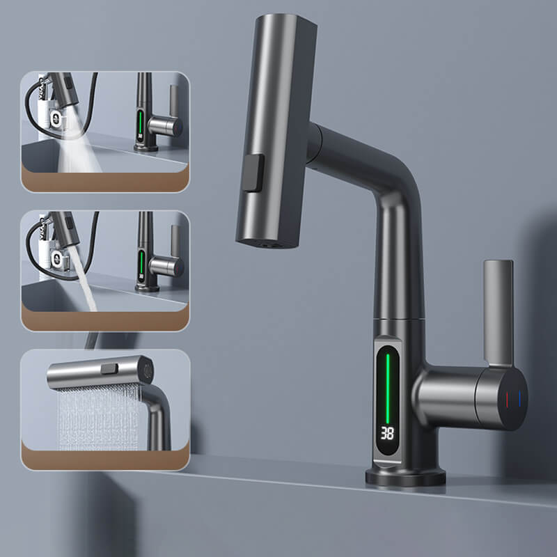 Extended Reach Kitchen Faucet With 60cm Spray Hose
