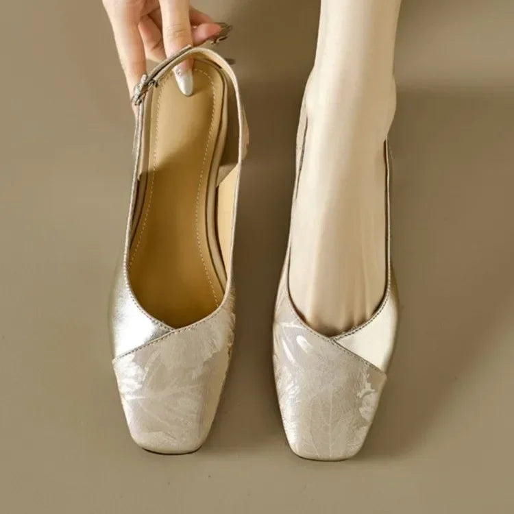 Classic Low Heel Sling Pump