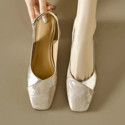 Classic Low Heel Sling Pump