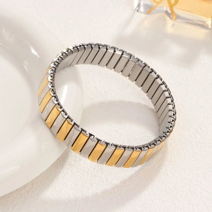 Pink Gold Plated Heart Stretch Bracelet