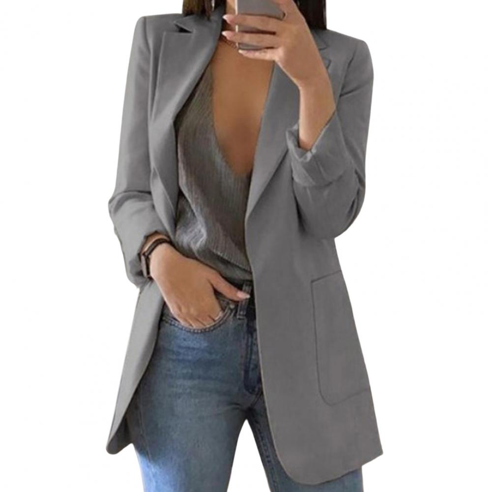 Casual Open Front Cardigan for Women with Pockets