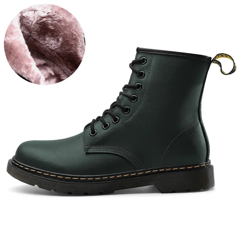 Comfortable Thermal Leather Ankle Boots for Men