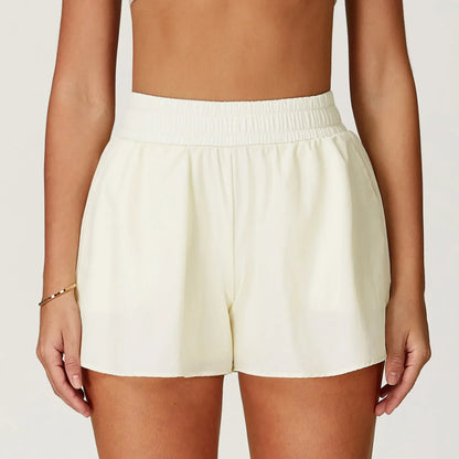 Fitness High Waist Yoga Running Shorts