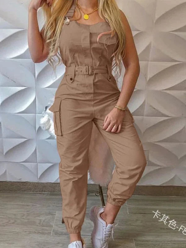 Comfortable Casual Jumpsuit with Elastic Waist