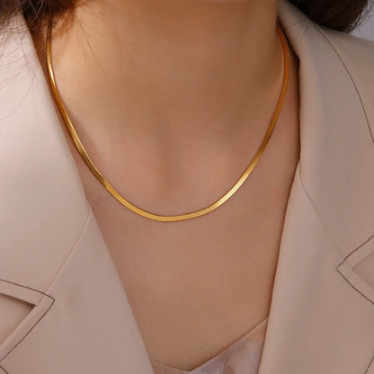 Elegant Sterling Silver Snake Chain Necklace