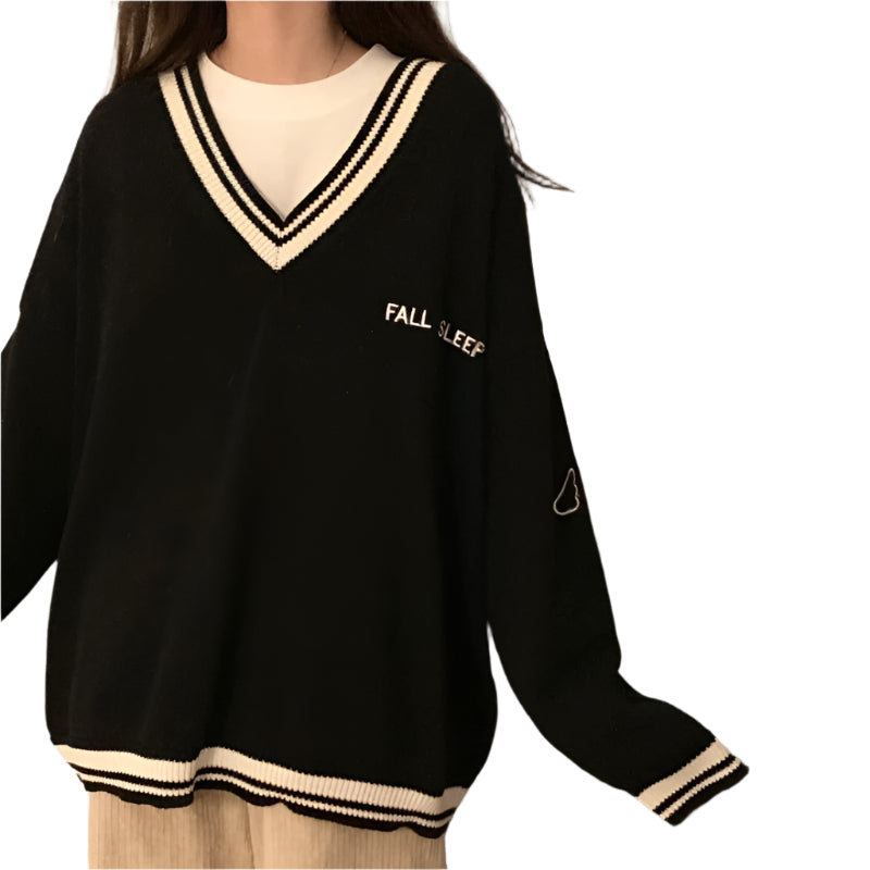 Soft Ladies Oversized V Neck Winter Jumper