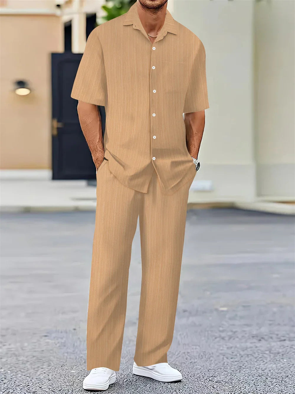 Slim Fit Business Casual Suit Set
