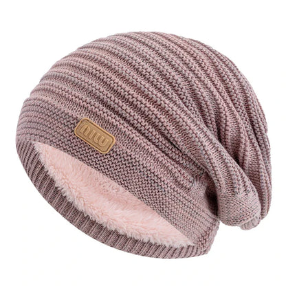 Cozy Striped Beanie Winter Cap