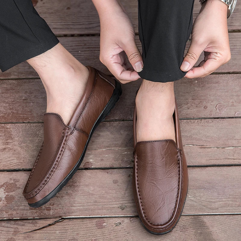 Men's Authentic Leather Slip On Shoes