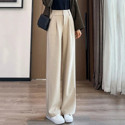 Relaxed Fit Warm Straight Leg Trousers