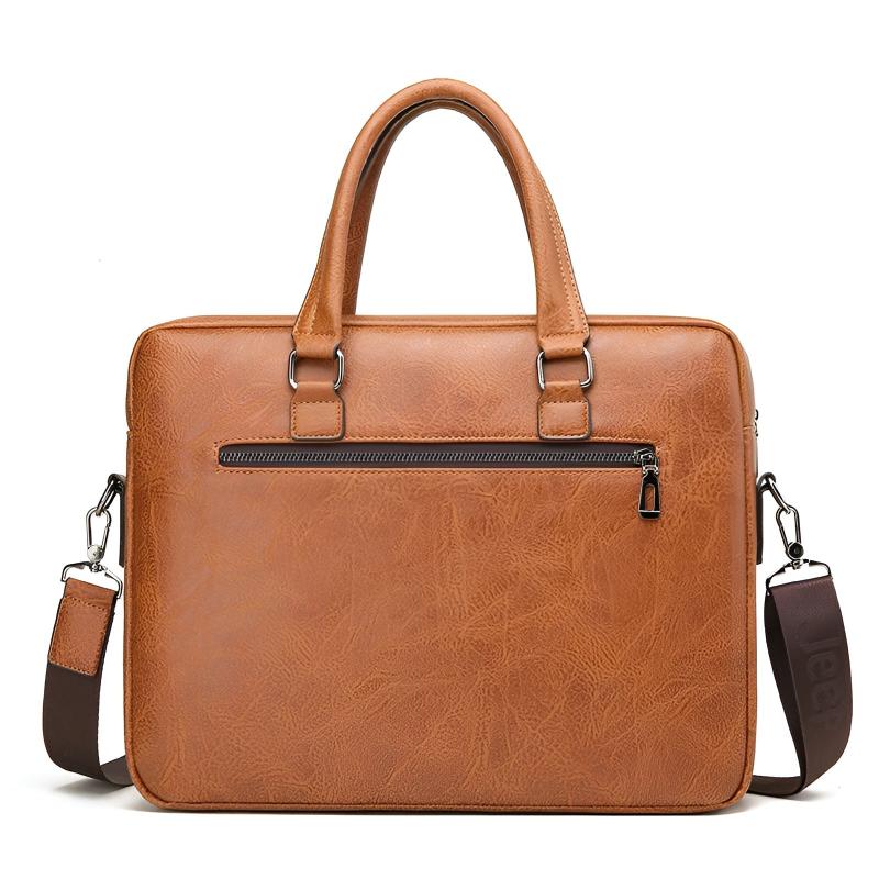 Classic Leather Messenger Shoulder Bag