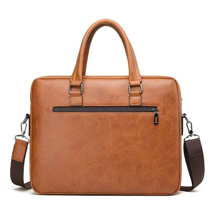 Classic Leather Messenger Shoulder Bag