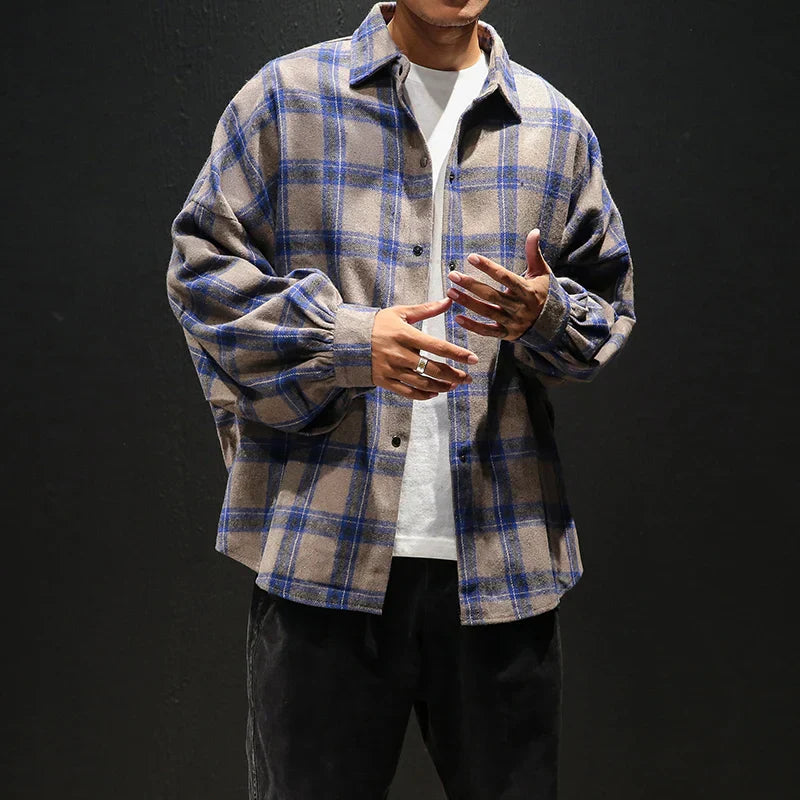 Cozy Checked Flannel Shirt for Men - Soft Long Sleeve Shirt