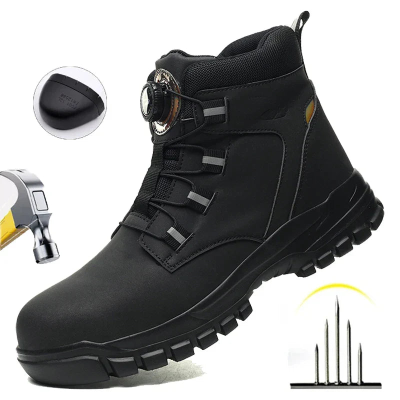 Tough Waterproof Industrial Safety Boots UK - OutfitLondon