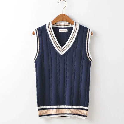 Thick Crew Neck Mens Tank Top Sweater