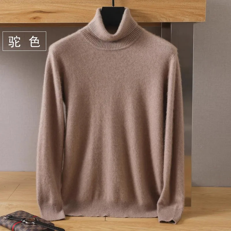 Premium Warm Crew Neck Cashmere Sweater for Men