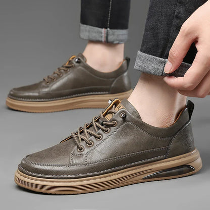 Brown Leather Sneakers