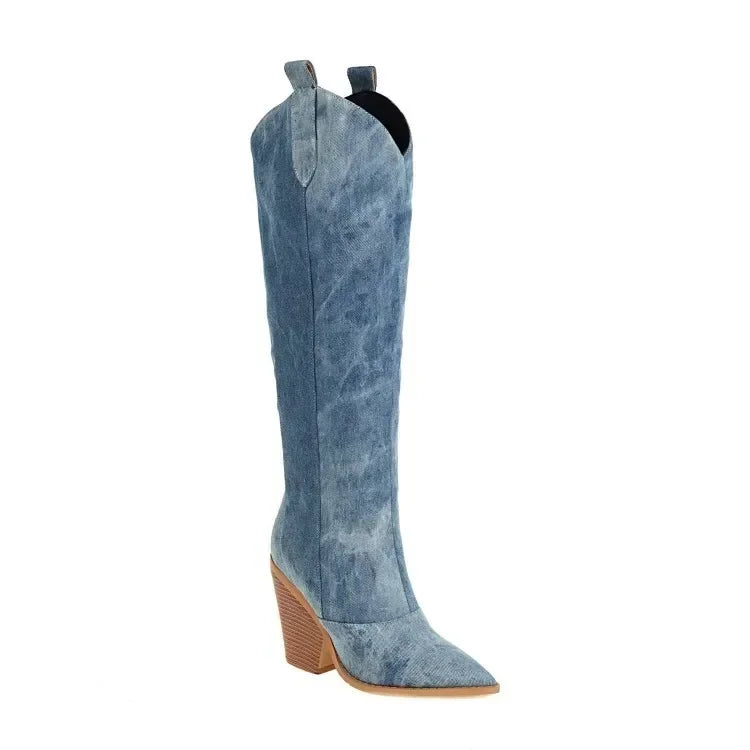Cold Weather Knee High Riding Boots for Ladies