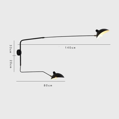 Contemporary Dual Glass Wall Lamp