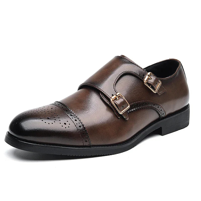 Luxury Double Buckle Dress Shoes