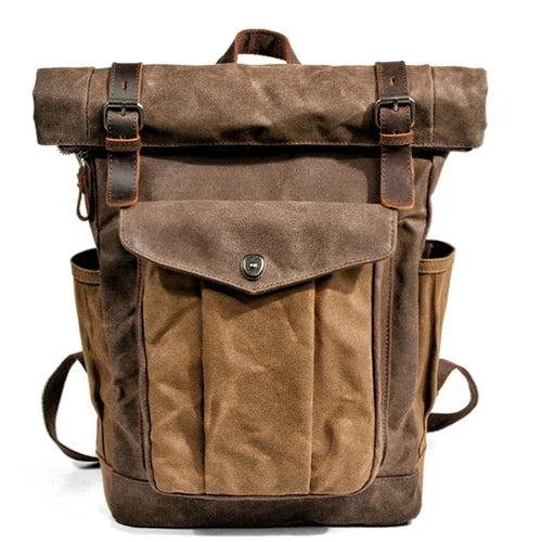 Vintage Style Leather Rucksack