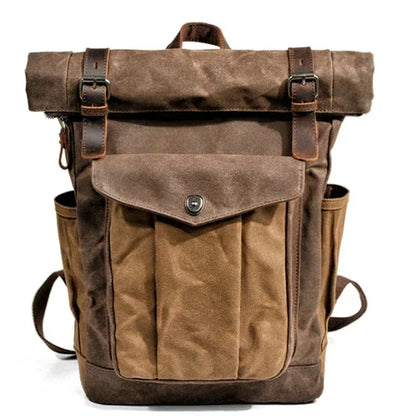 Vintage Style Leather Rucksack