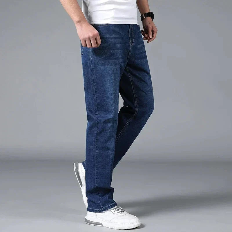 Comfortable Dark Blue Skinny Stretch Men's Jeans