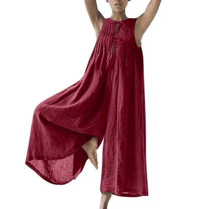 Relaxed Fit Halter Neck Summer Romper Jumpsuit