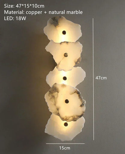Elegant LED Wall Lamp With Copper Accents