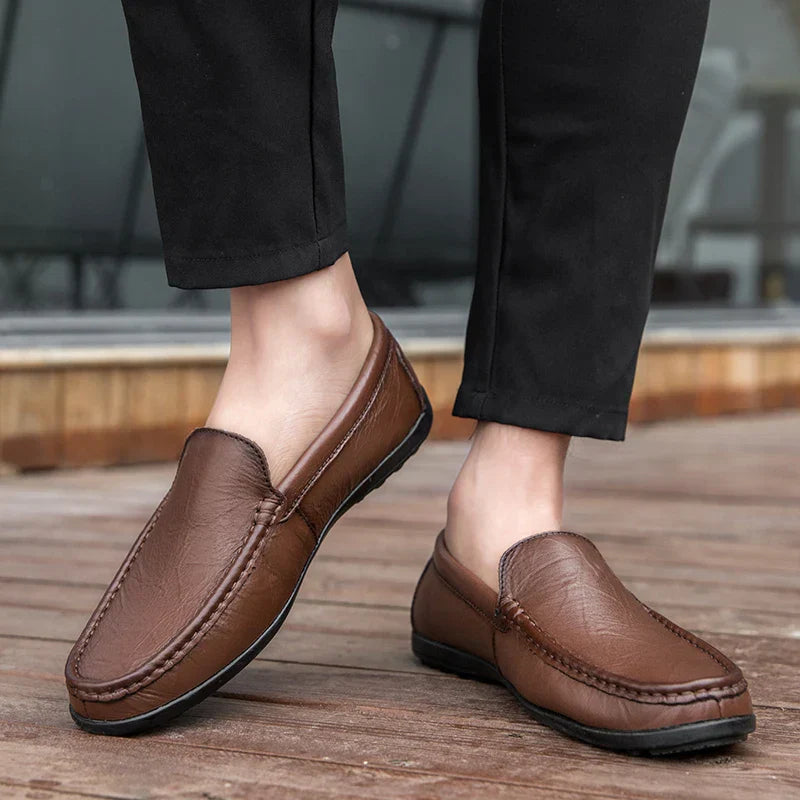 Men's Authentic Leather Slip On Shoes