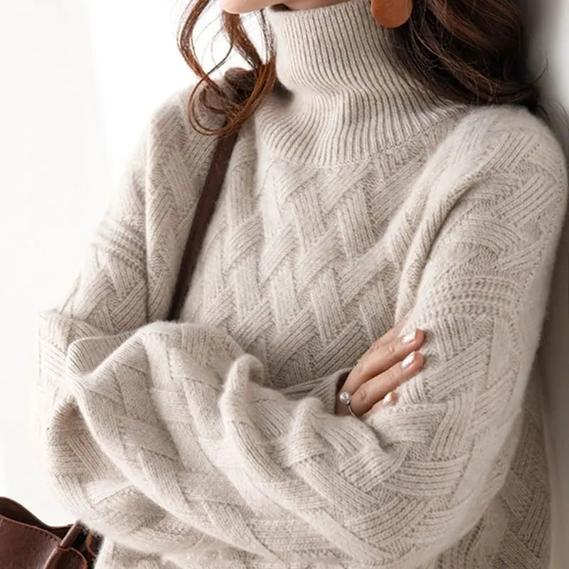 Women's Cashmere Knit Sweater - OutfitLondon