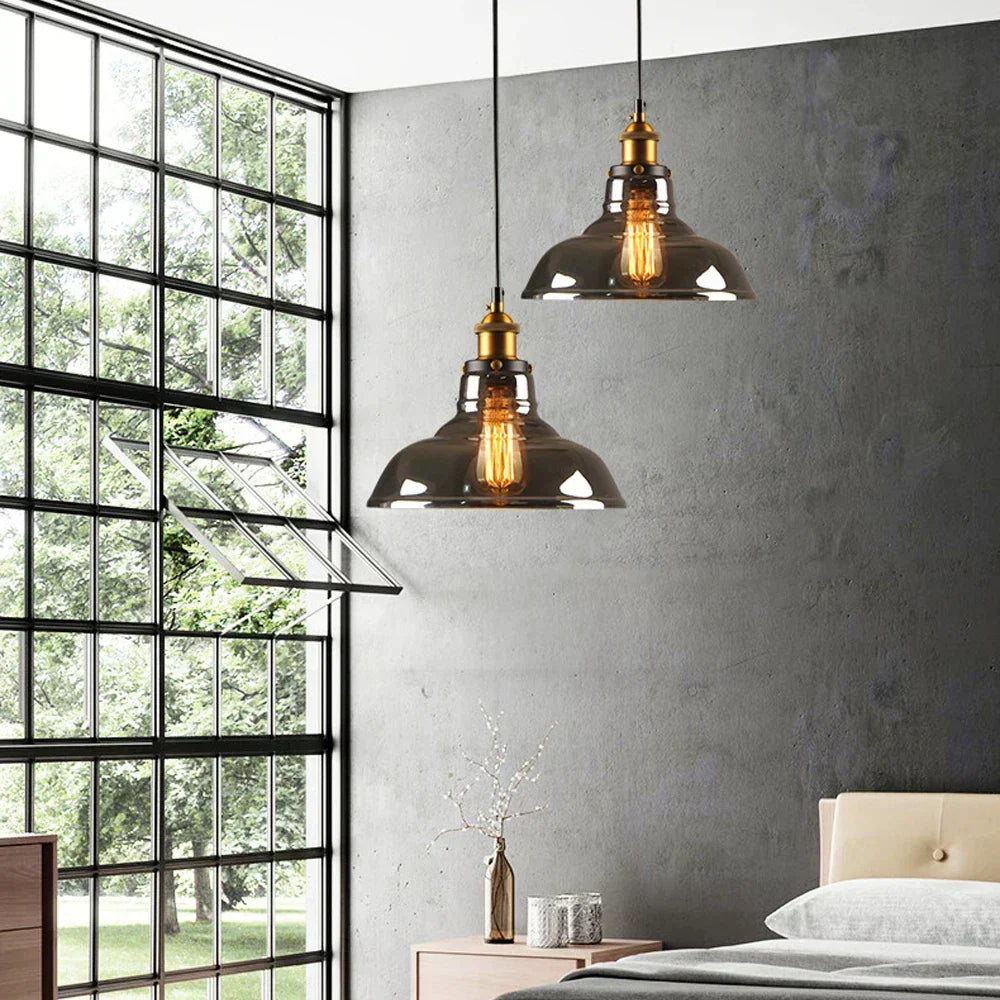 Classic Pendant Glass Ceiling Light Fixture - OutfitLondon