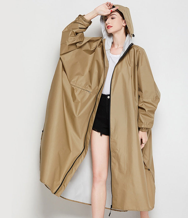 Warm Women's Waterproof Hooded Rain Jacket