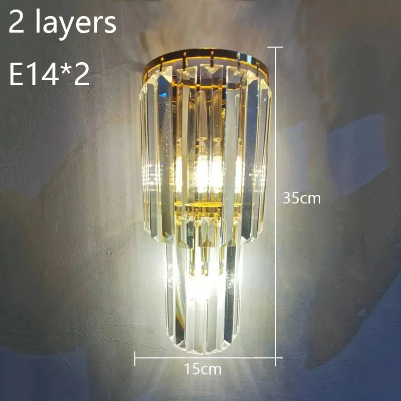 Elegant Glass Column Wall Lamp With Warm Glow