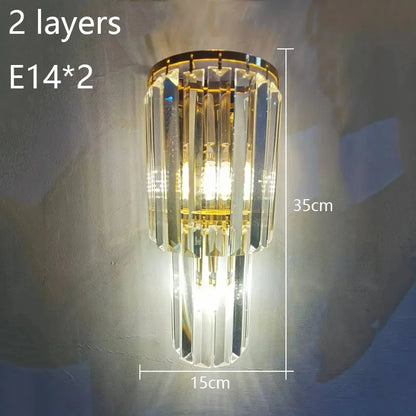 Elegant Glass Column Wall Lamp With Warm Glow