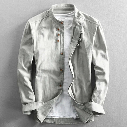 Slim Fit Japanese Style Linen Shirt