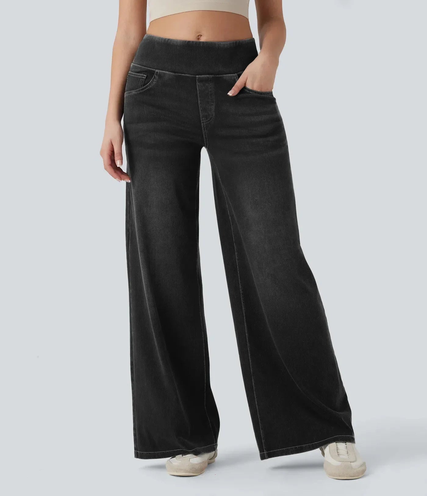 Relaxed Fit Zipper Women's Jeans