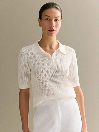 Comfortable Loose Fit Polo Shirt – Classic Summer Top