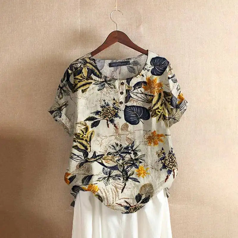 Beautiful Blossom Women's Casual Tunic Top