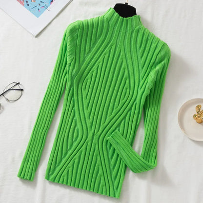 Women's Soft Roll Neck Long Sleeve Sweater