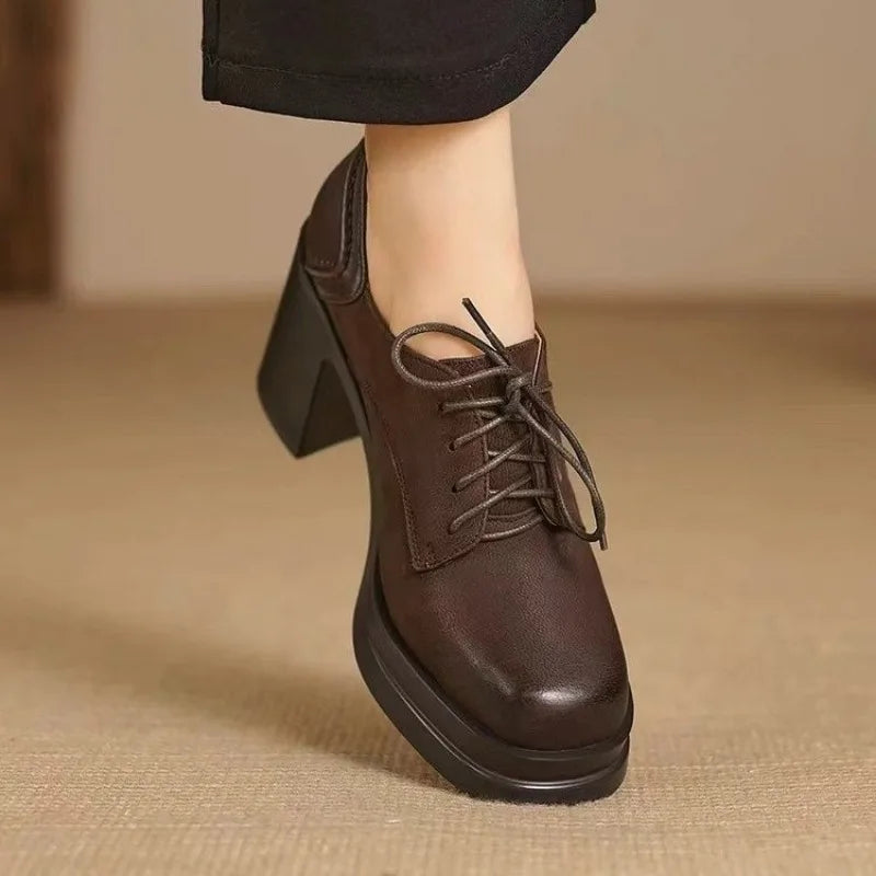 High Chunky Heel Shoes