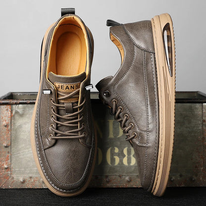 Brown Leather Sneakers
